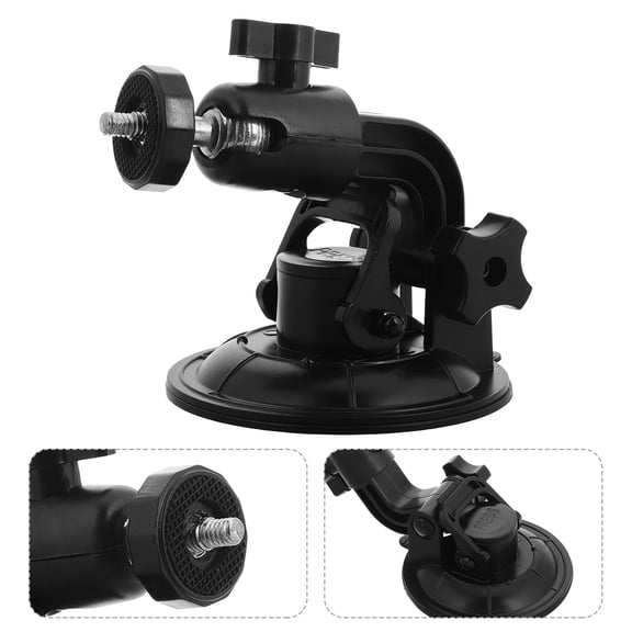 Soimiss Universal Black Suction Cup Camera Mount for Car with Strong Hold Adjustable Angle Portable