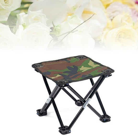 Soimiss Recreational Fishing Gear Portable Camouflage Folding Chair Strong Iron Frame for Outdoor Activities