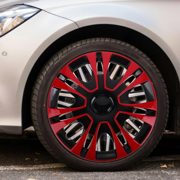 Soimiss Red Wheel Cap for Car Stylish Design Universal Fit Durable PP Material