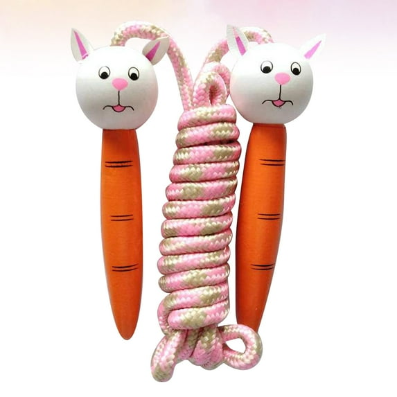 Soimiss Cartoon Animal Jump Rope Toy 2pcs Pink Purple for Kids Fitness Skipping Rope School Assorted Colors