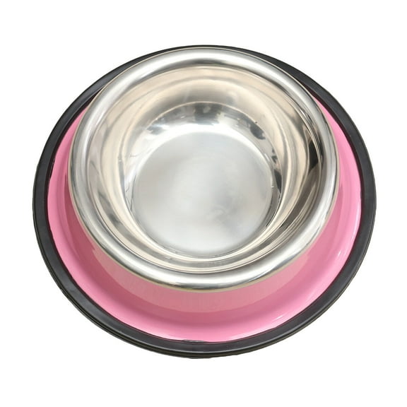 Soimiss Cat Bowls Nonskid Plastic Bowl Pink Scratch Resistant 1Pcs