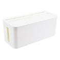 thumbnail image 1 of Soimiss Plastic Wire Container White Strong Storage Box for Organizing Chargers and Network Hub, 1 of 8