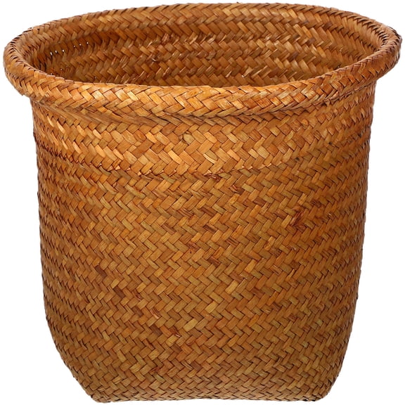 Soimiss Laundry Baskets Chocolate Rattan Design for Balcony Use 1Set