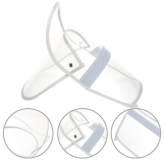 Soimiss Clear Rain Poncho Hat Protector for Travel Waterproof Face Protection 1 Pack for Rainy Days