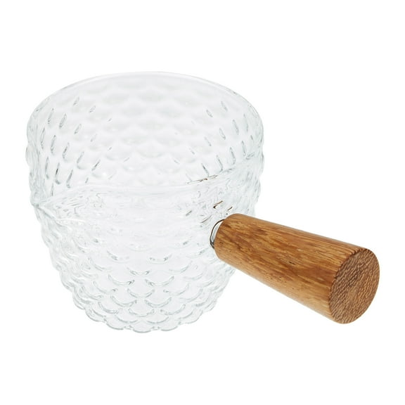 Soimiss Premium Glass Hammered Milk Cup for Home Coffee and Latte Art Use
