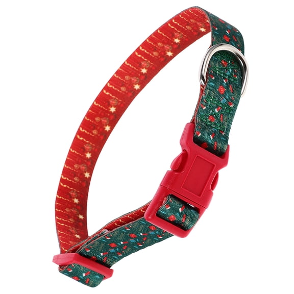 Soimiss Holiday Christmas Dog Collar Adjustable with Quick Release Buckle Comfortable for Daily Wear
