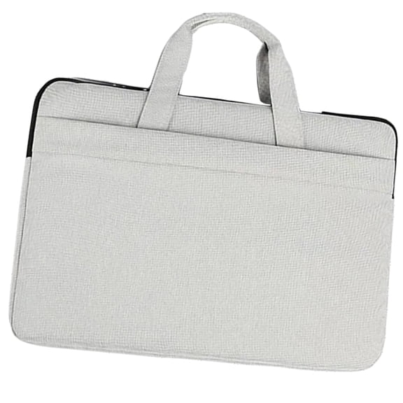 Soimiss Portable Light Grey Computer Sleeve with Water Repellent Polyester and Travel Friendly Design