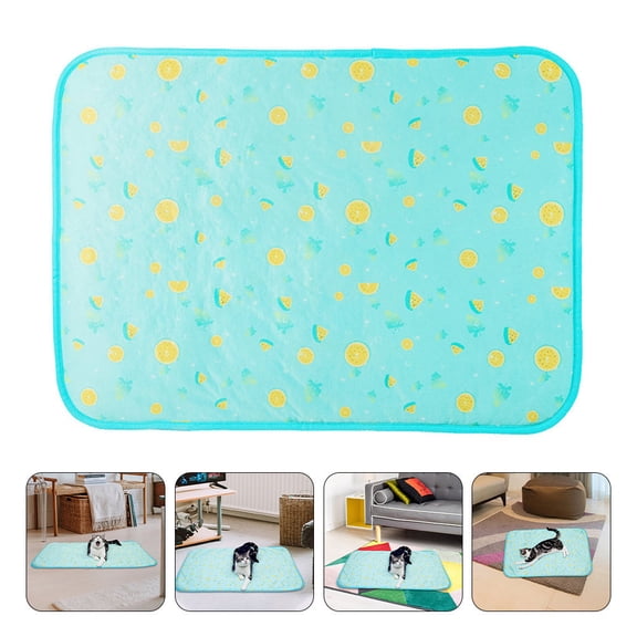 Soimiss Cooling Mat for Cat Ice Silk Pet Pad Blue Lightweight 1Pcs