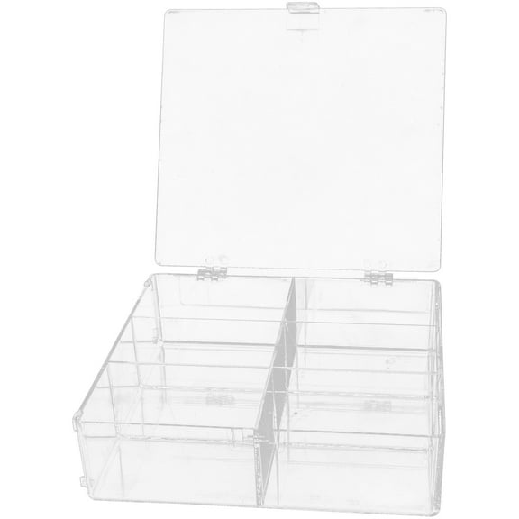 Soimiss Transparent Cotton Pad Holder with Lid Acrylic Makeup Organizer for Storage Use