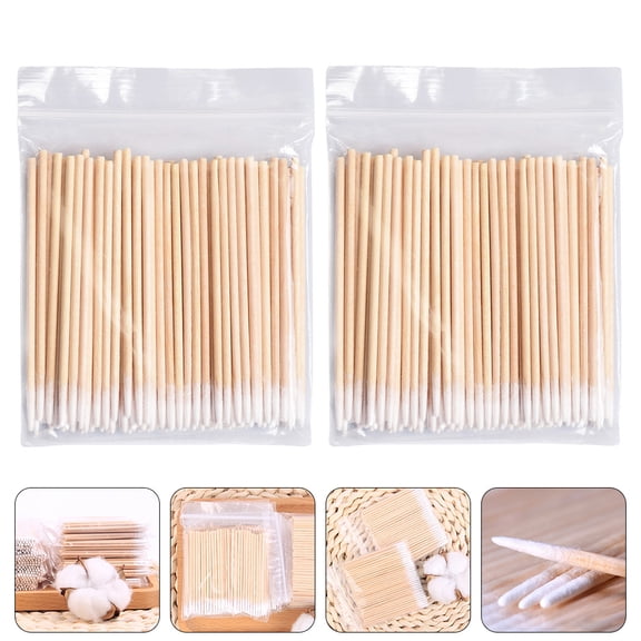 Soimiss Gentle Skin Cotton Swabs Birch Wood Assorted Color for Home 1000Pcs