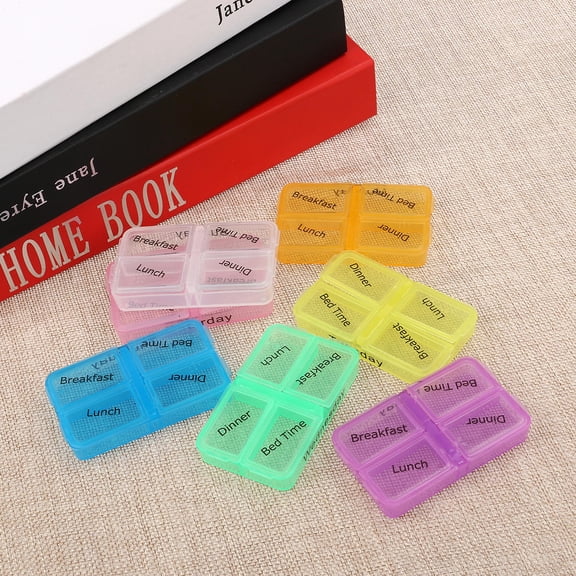 Soimiss medication box Daily Medical Case Organizer Durable Plastic 1Set