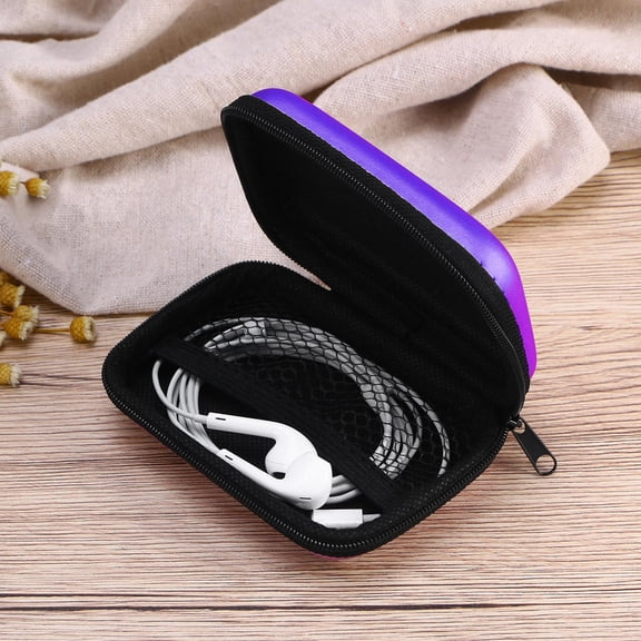 Soimiss Back to School Charging Cable Pouch Usb Cable Storage Bag Purple EVA 1Pcs