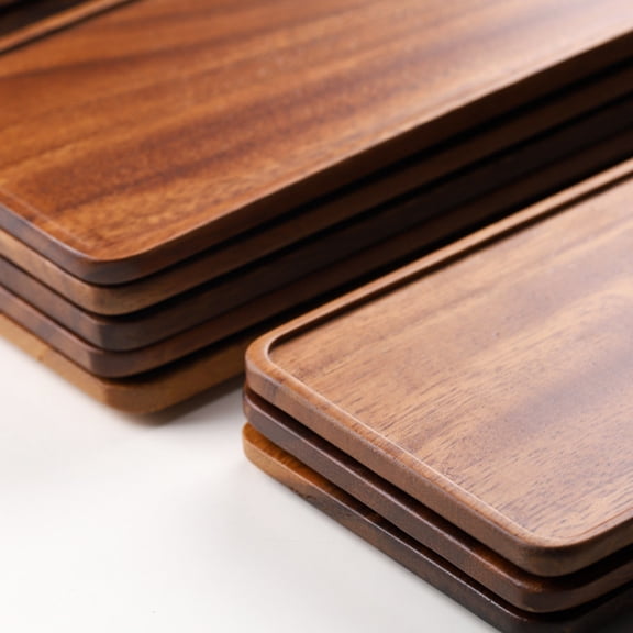 Soimiss Lightweight Walnut Wood Tray Smooth Texture for Food Storage