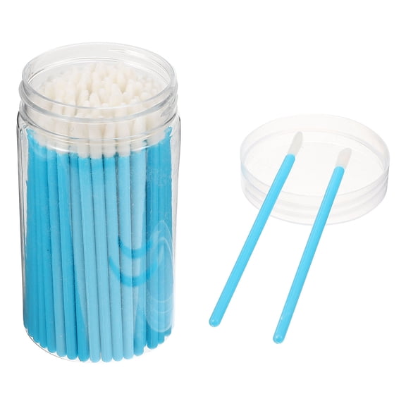 Soimiss Lip Gloss Applicator Blue Plastic Easy to Carry Makeup Supplies 100Pcs