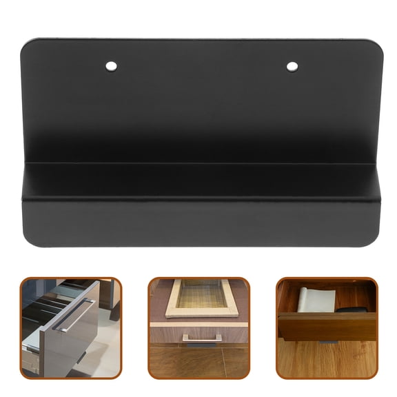 Soimiss Black Metal Foot Pull for Cabinet Trash Can Drawer Easy Adjustable Height