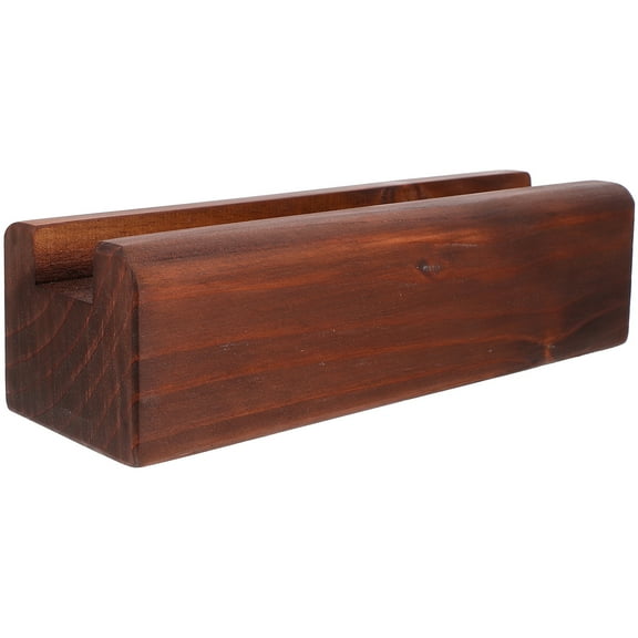 Soimiss Wooden Floor Mirror Base Brown Sturdy Mirror Stand for Home Use Simple and Decorative Design