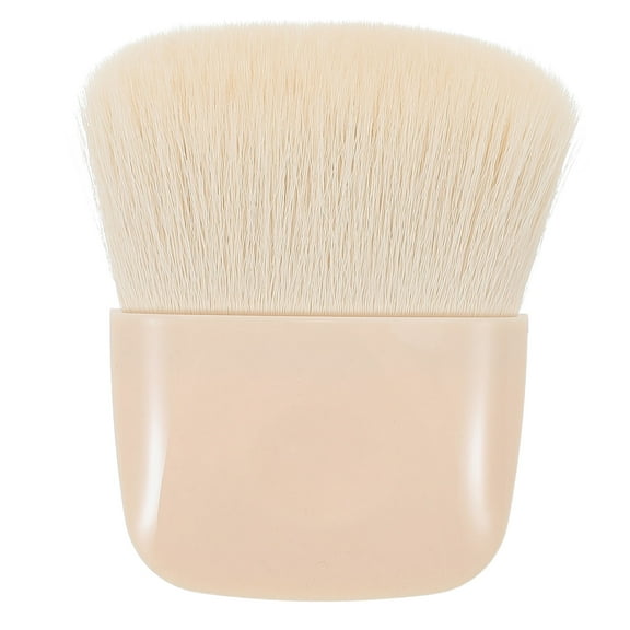 Soimiss Compact Travel Face Powder Brush with Flat Head and Soft Bristles