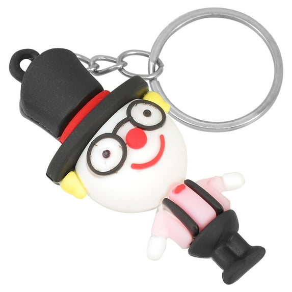 Soimiss Novelty Clown Keychain Charm Multi Color Decorative Key Ring Pendant