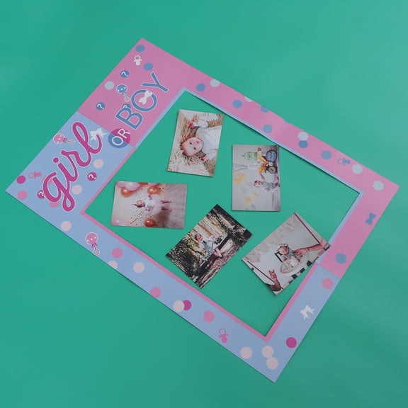 Soimiss Multi Color Paper Photo Frame Handheld Picture Frame for Holiday Party