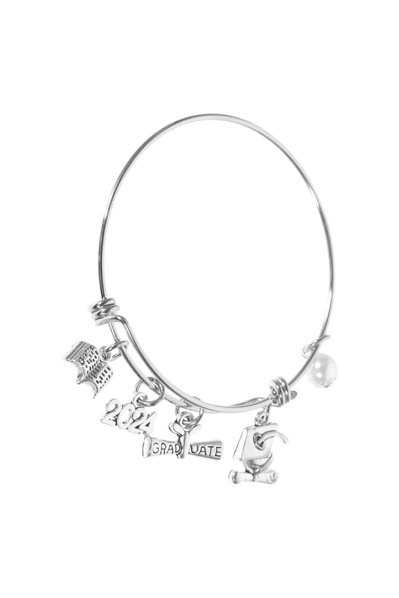 Graduation Bracelet For Class Of 2024 Motivational Words Zinc Alloy Adjustable Size