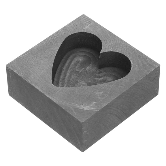 Soimiss Graphite Casting Molds Heart Shape Melting 1Pcs Thermal Conductivity for Jewelry