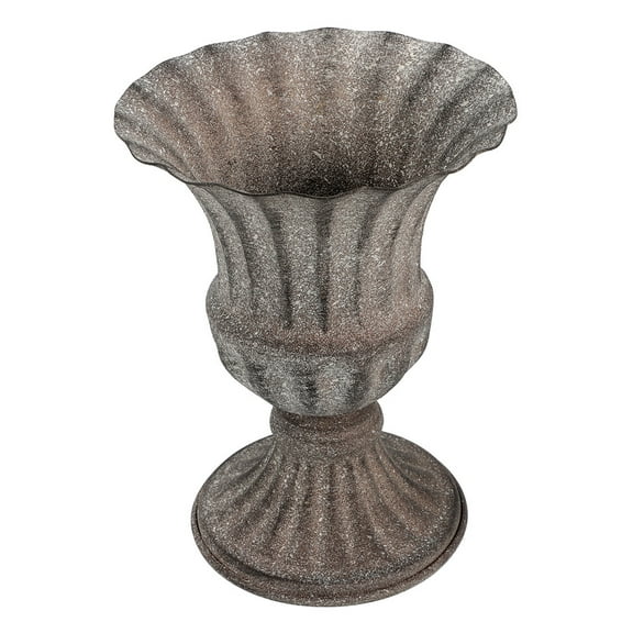 Soimiss Grave Decoration Dark Brown Iron Flower Holder For Cemetery 1Set