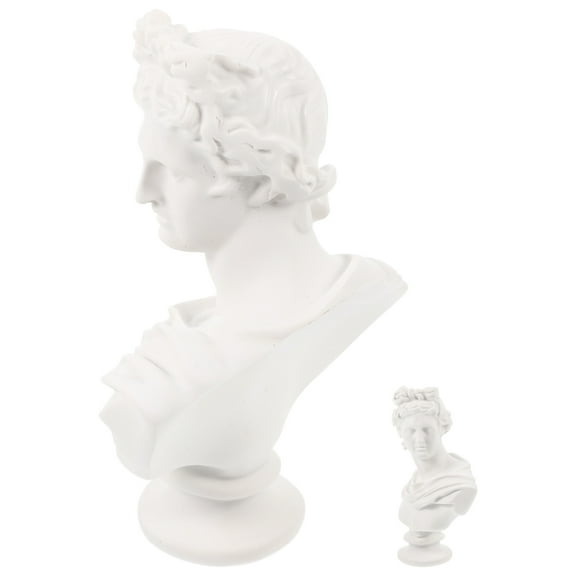 Soimiss White Resin Lifelike Roman Bust Sculpture for Elegant Home Decor