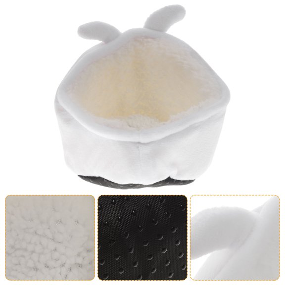 Soimiss White Sturdy Hamster Hideout Comfortable Small Pets Sleeping Bed Indoor Use