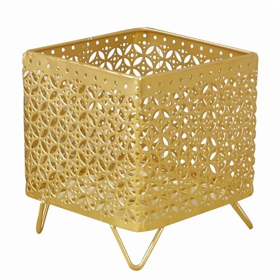 Soimiss Multifunctional Metal Makeup Storage Basket for Vanity Bathroom Bedroom