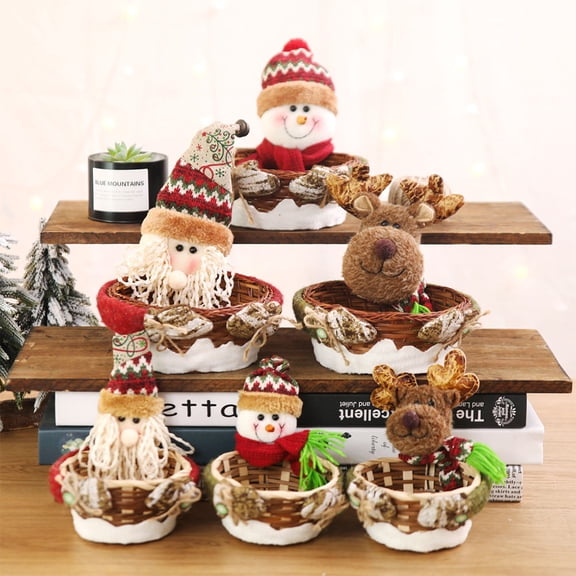 Soimiss Decorative Basket Candy Display Rack Multi Wood Decoration for Home Party Decoration 1Pack
