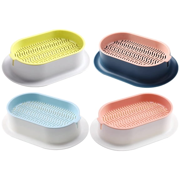 Soimiss Household Cat Grass Box Assorted Color Square Shape for Pet Owners 4Pcs