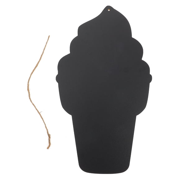 Soimiss Ice Cream Shaped Board Kitchen Hanging Chalkboard Black 1Set