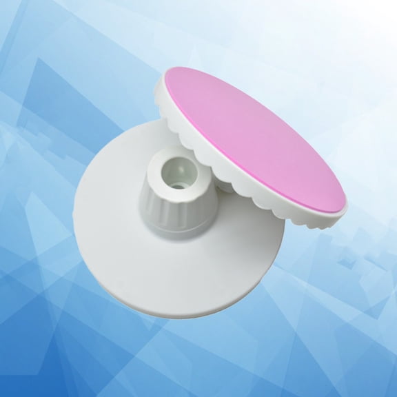Soimiss 1Pc Plastic Revolving Cake Stand for Decorating with Safe Pink Material