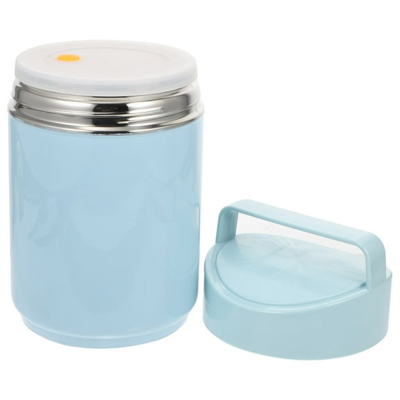 Soimiss Adult Lunch Box Insulation Bucket Stainless Steel Heat Insulation for Traveling 1Set