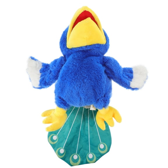 Soimiss Peacock Stuffed Hand Puppet Bird Puppet Assorted Color for Imagination Stimulation 1Pcs