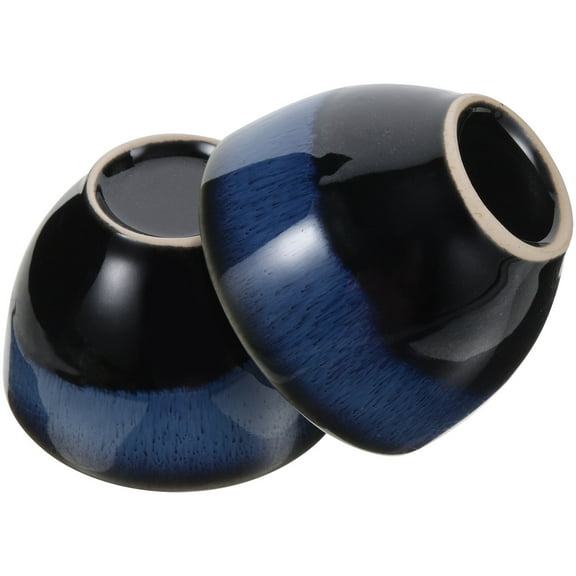 Soimiss Japanese Style Sake Cup Blue Storage Use Wine Tea Practical 2 Pieces