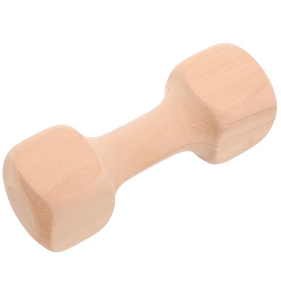 Soimiss dog chew dumbell Wooden Molar Toy Khaki Chewing Indoor Play 1Set