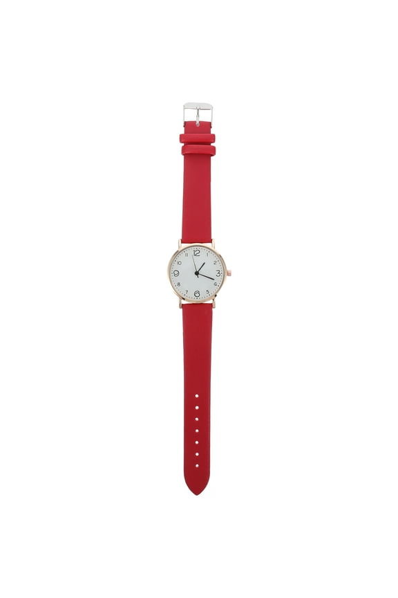 Lady Wrist Watch Minimalist Style Red 1Pcs Time Telling for Women