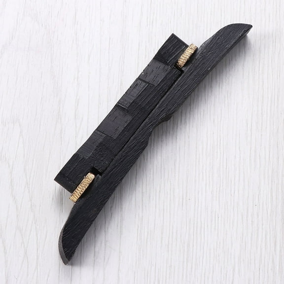 Soimiss Black Ebony Mandolin Bridge Adjustable Height Two Footed Base for Versatile Guitar Use