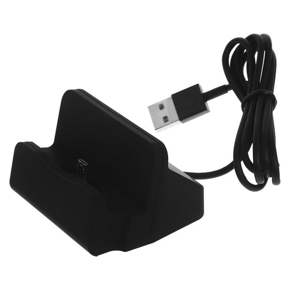 Soimiss Micro Desktop Charger Docking Station Stand for Fast Charging and Data Compatible with Black Color
