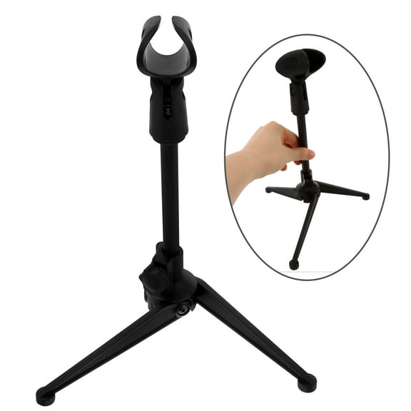 Soimiss Microphone Tripod Floor Stand Stable Placement Adjustable Height for Podcasting 1Pack