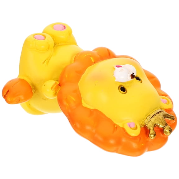 Soimiss Mini Resin Animals Figures Small Figurine Orange Resin 1Pack for Children's Birthday Party