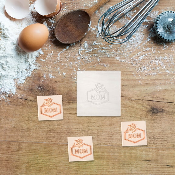 Soimiss Premium Clear PP Fondant Stamp for Mother's Day Baking and Decor