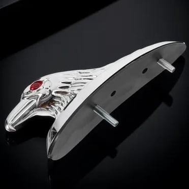 MCS Chrome Motorcycle Front Fender Mascot Ornament – Universal Fit For Most Street Bikes (12cm)
