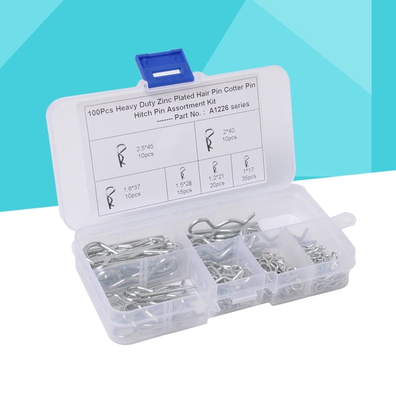 Soimiss Carbon Steel R Shape Cotter Pin Silver Durable Car and Workshop Accessory