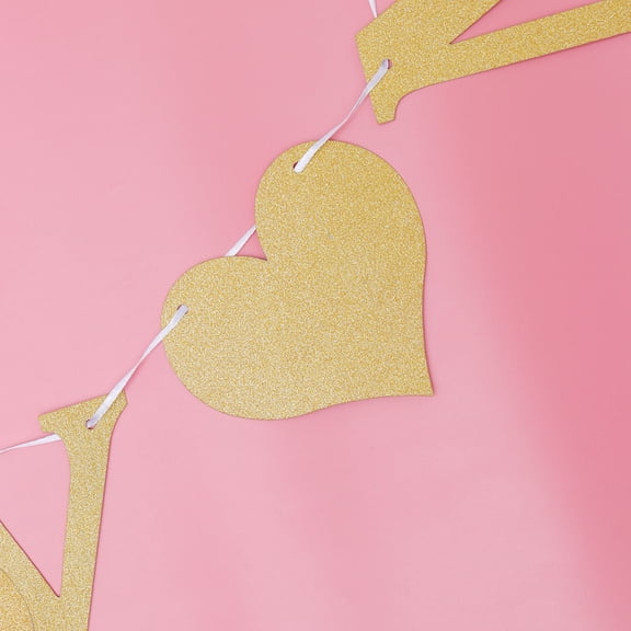 Soimiss Party Hanging Bunting Golden Happy New Year Banner for Ceiling Wall and Outdoor Decoration