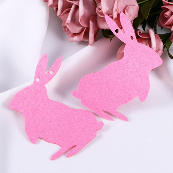 Soimiss 1 Set Bunny Bunting Flags Burlap Decoration For Easter Parties Kids Room Decoration 10 Flags