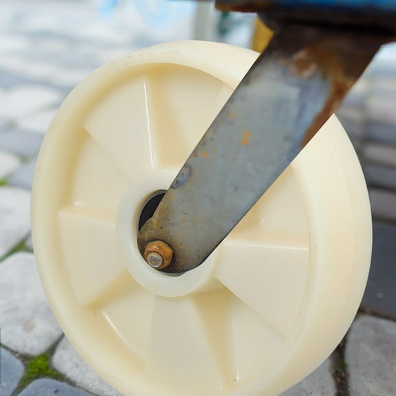 Soimiss Pallet Dolly Wheels Nylon Beige Load Handling Wheels For Warehouse Use 1Pack