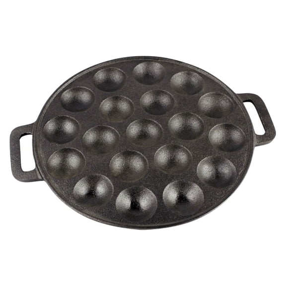 Soimiss Iron Escargot Plate and Takoyaki Grill Pan for Shellfish Baking Black Kitchen Gadget