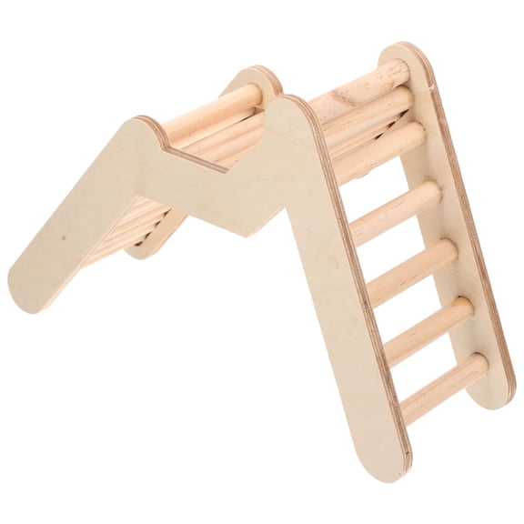 Soimiss Hamster Ladder Platform Wood Ladder Shape 1Set
